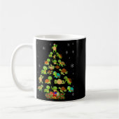 Sea Turtle Christmas Tree Matching Family Xmas Tre コーヒーマグカップ (左)