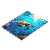 Sea Turtle Colorful Underwater Scene   ノートブック (左側)