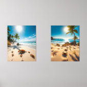 Sea Turtle & Crabs on Tropical Beach – Serene Ocea (正面)