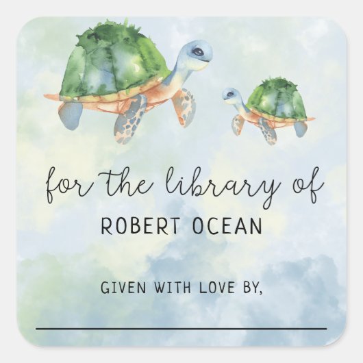 Sea Turtle - for the library of スクエアシール (正面)