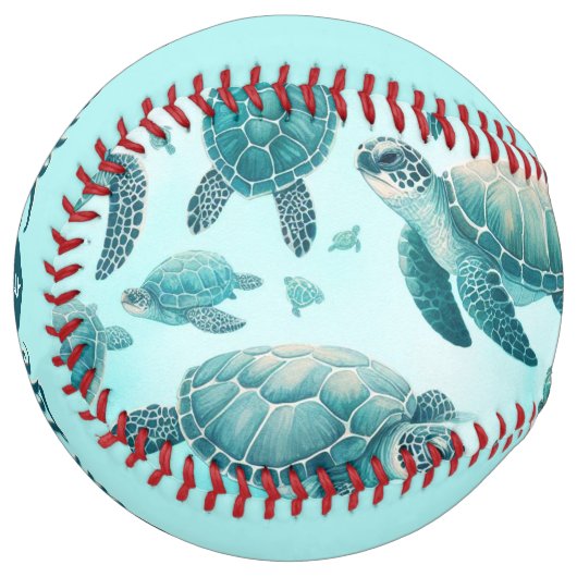Sea Turtle Friends (personalize) ソフトボール (正面左)