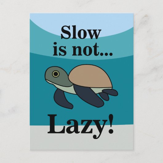 Sea Turtle Funny ポストカード (正面)