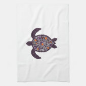 Sea Turtle Halloween Spider-web Pumpkin Ghost Hall キッチンタオル (縦)