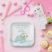 Sea Turtle Hatchling Boy Baby Shower Paper Plates ペーパープレート (パーティー)