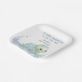 Sea Turtle Hatchling Boy Baby Shower Paper Plates ペーパープレート (傾斜あり)