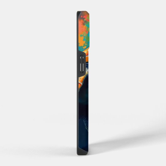 Sea Turtle in Deep Sea iPhoneケース (右側面)