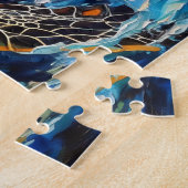 Sea Turtle in Expressive Oil Brushwork ジグソーパズル (側面)