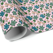 Sea Turtle Lover Gift, Cute Turtle Pattern, Marine ラッピングペーパー (ロールコーナー)