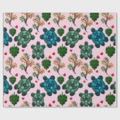 Sea Turtle Lover Gift, Cute Turtle Pattern, Marine ラッピングペーパー (フラット)