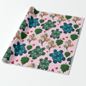 Sea Turtle Lover Gift, Cute Turtle Pattern, Marine ラッピングペーパー (アンロールド)