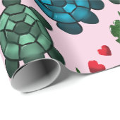 Sea Turtle Lover Gift, Cute Turtle Pattern, Marine ラッピングペーパー (ロールコーナー)