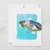 Sea Turtle Note Card for Any Occasion ノートカード (正面)