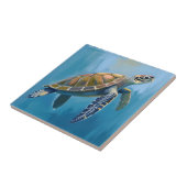 Sea Turtle Ocean Animal Watercolor タイル (側面)