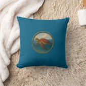 Sea Turtle Ocean Blue Pillows クッション (ブランケット)