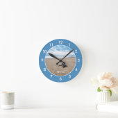 Sea Turtle on the Beach Custom Round Clock ラウンド壁時計 (ホーム)