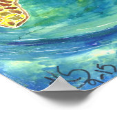 Sea Turtle Poster 24インチx 24インチ(カスタマイズあなた) ポスター (角)