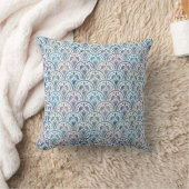 Sea Turtle Scallop Pattern Throw Pillow クッション (ブランケット)