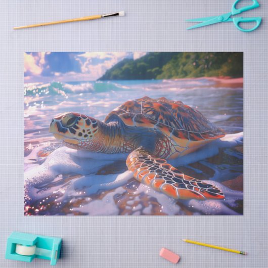 Sea Turtle Tissue/Decoupage Paper 薄葉紙 (クラフト)