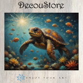 Sea Turtle Underwater Decoupage 薄葉紙