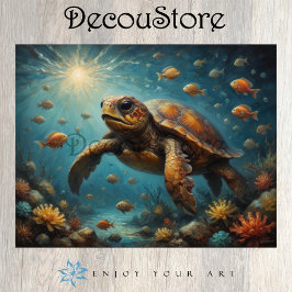 Sea Turtle Underwater Decoupage 薄葉紙