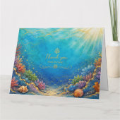 Sea Turtle Underwater Paradise & Colorful Ocean Li カード (裏面)