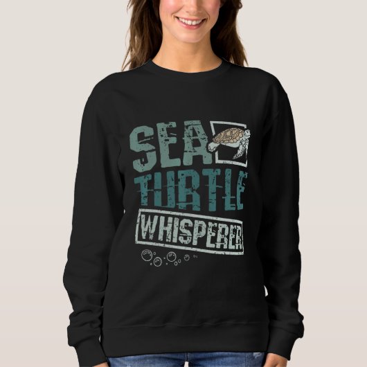 Sea turtle whisperer スウェットシャツ (正面)
