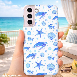 Sea Turtles and Shells - 海のインスピレーション デザイン Samsung Galaxy S22ケース