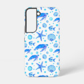 Sea Turtles and Shells - 海のインスピレーション デザイン Samsung Galaxyケース (裏面)