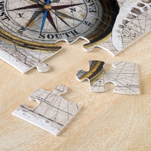 Sea Turtles Compass Map ジグソーパズル (側面)