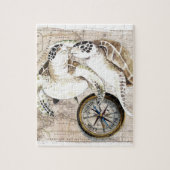 Sea Turtles Compass Map ジグソーパズル (縦)