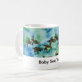 sea_turtles_painting、ベビーのウミガメ コーヒーマグカップ (正面左)