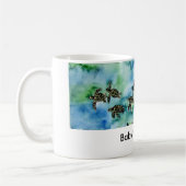 sea_turtles_painting、ベビーのウミガメ コーヒーマグカップ (左)