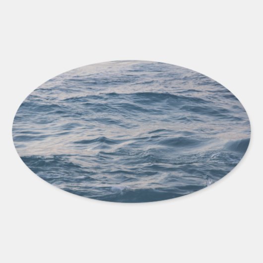 Sea water closeup 楕円形シール (正面)