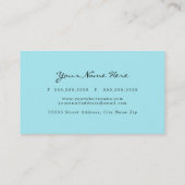 Sea Waves Watercolor Business Card  名刺 (裏面)