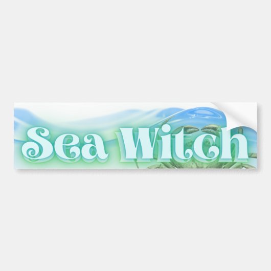Sea Witchバンパーステッカー（ロゴ付き） バンパーステッカー (正面)