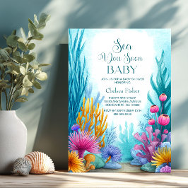Sea You Soon オーシャンベイビーシャワー 招待状
