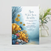 Sea You Soon オーシャンベイビーシャワー 招待状 (スタンド正面)