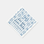 Sea You Soon 手描き 海 貝殻 ベビーシャワー スタンダードカクテルナプキン (角)