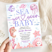 Sea You Soon 海の動物 女の子のベビーシャワー