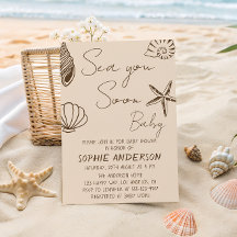Sea You Soon Baby ボヘミアン海岸ベビーシャワー
