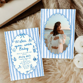 Sea You Soon Baby 夏のベビーシャワー招待状 招待状