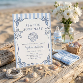 Sea You Soon Baby 夏のベビーシャワー招待状 招待状