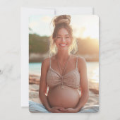 Sea You Soon Baby 海辺のブルーフォトベイビーシャワー 招待状 (裏面)