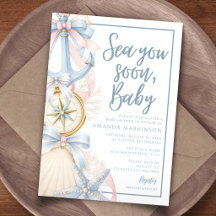 Sea you Soon Baby 海辺のプレッピー赤ちゃんのお披露目会