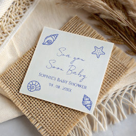 Sea You Soon Baby 海辺のベビーシャワー スタンダードカクテルナプキン