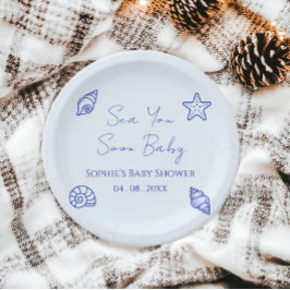 Sea You Soon Baby 海辺のベビーシャワー  ペーパープレート