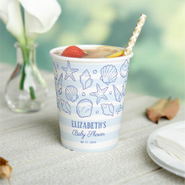 Sea You Soon Baby, 貝殻コーストベイビーシャワー 紙コップ