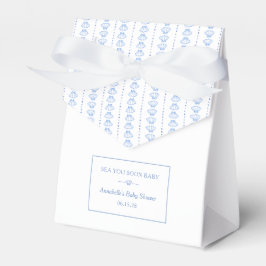 Sea You Soon Baby! Blue Coastal Beach Baby Shower フェイバーボックス