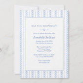 Sea You Soon Baby! Blue Coastal Beach Baby Shower 招待状 (正面)