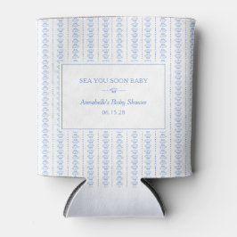 Sea You Soon Baby! Blue Coastal Beach Baby Shower 缶クーラー